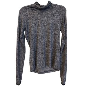 Nike Women Element Heather Hoody Dri-FIT Blue Space Dye Running Top S W41486